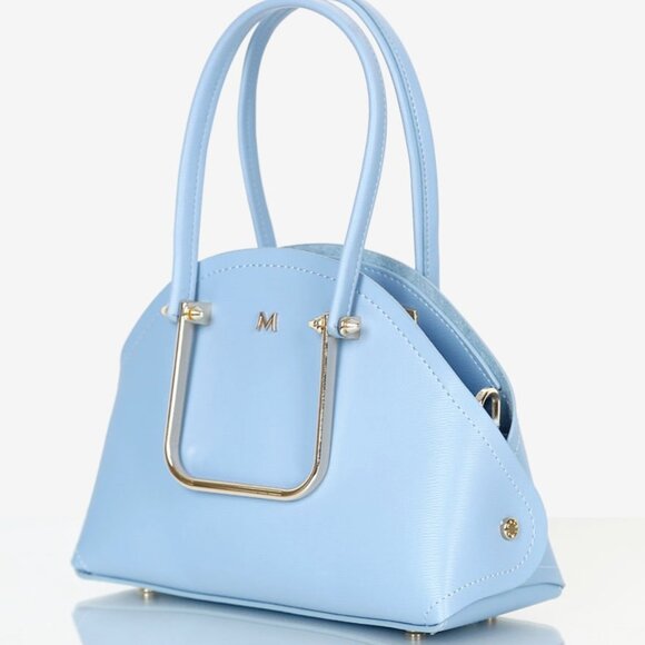 MATMAZEL "Gian" Metal Handle Hand & Shoulder Bag- Crossbody Purse - Picture 4 of 17